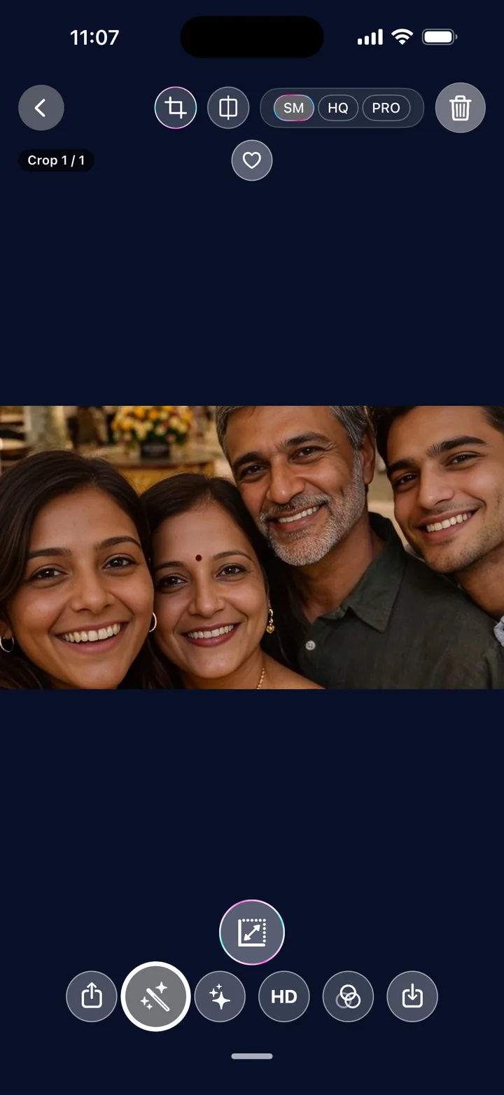 Family photo cropped to a platform banner in Tweaky